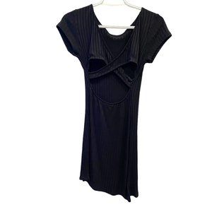 MISS Black Diagonal Mini Dress Size S